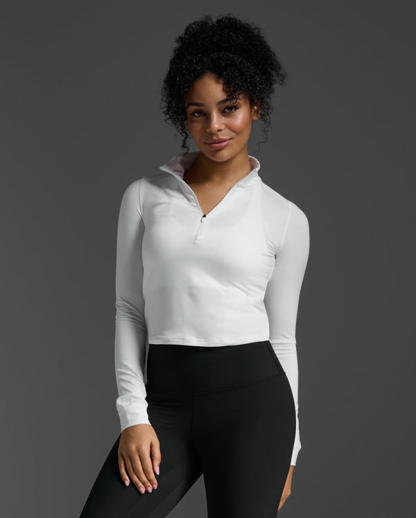 Flex Crop 1/2 Zip Long Sleeve
